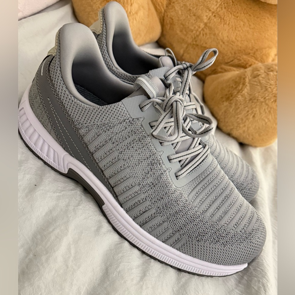 Orthofeet Orthopedic Grey Knit Kita Sneakers Men’s Size 8.5